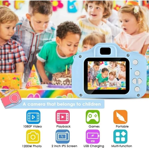 Mini Camera Toy with 2-Inch Screen & USB Rechargeable