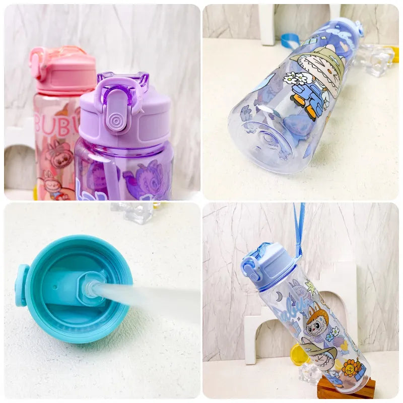 Labubu Water Bottle Leak Proff (900ML)Popmart BPA Free