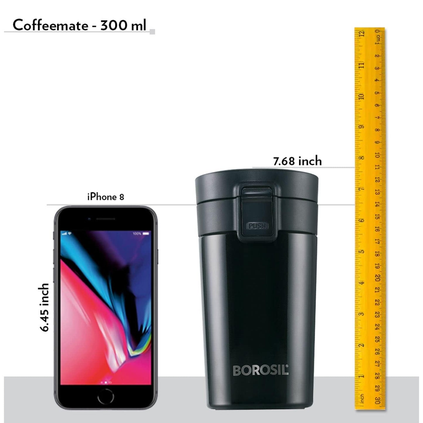 Vacuum insulated Hydra Coffeemate stainless Steel travel mug Leak Proof