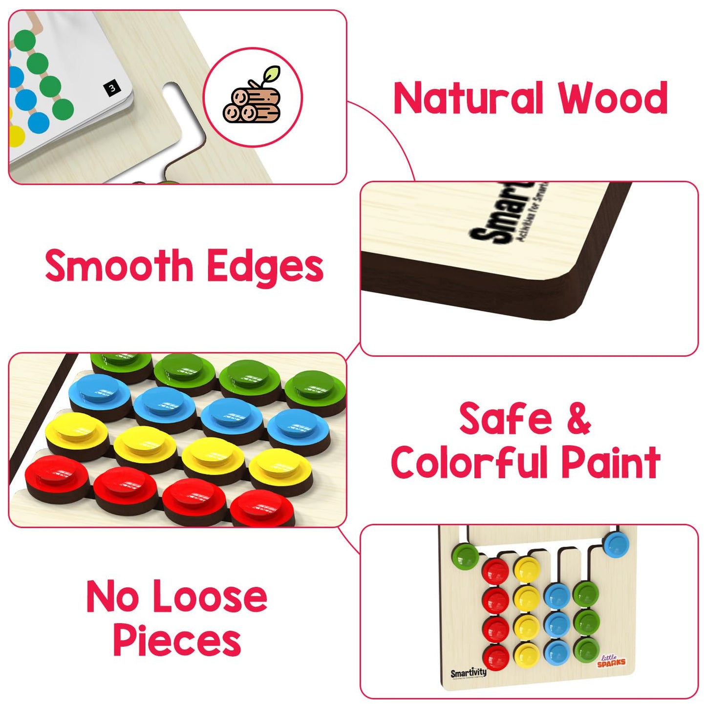 Kids Montessori Slide Puzzle I Color & Pattern Matching Learning Toys for Kids 4-8 Years