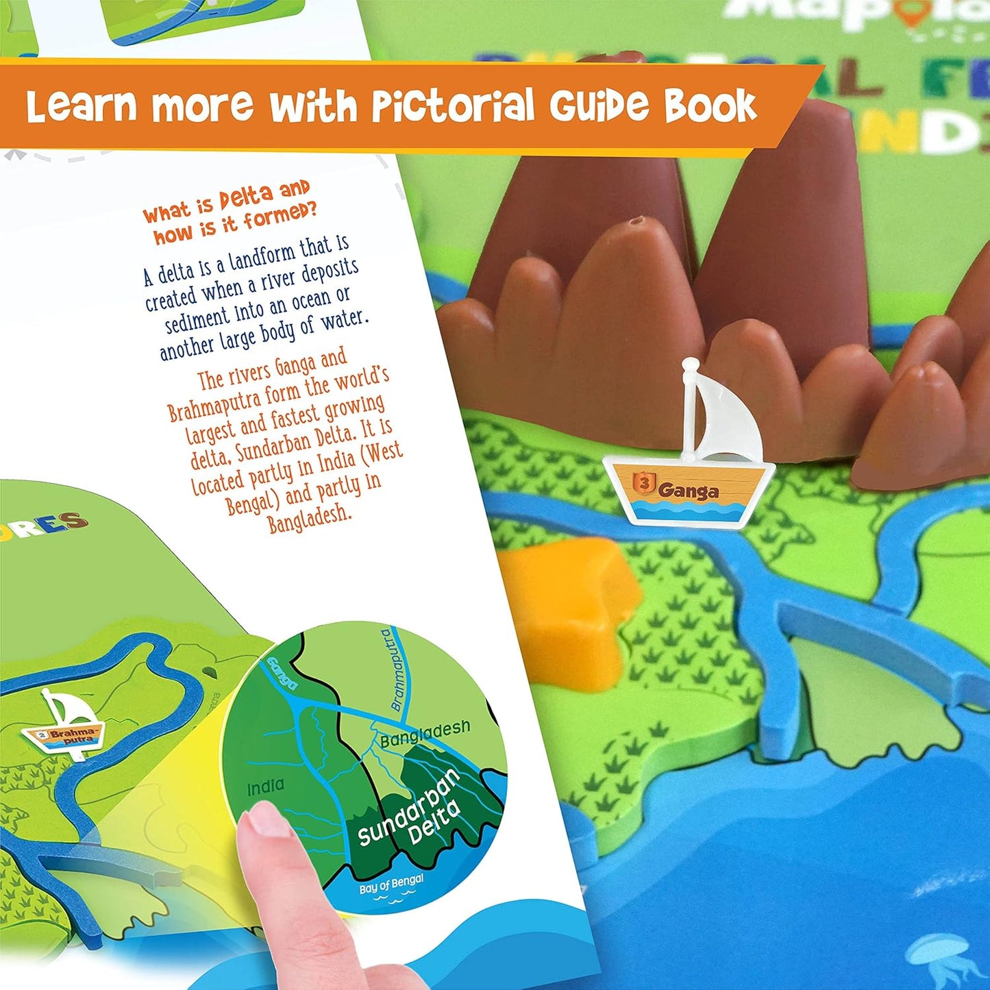 Kid's Mapology - Physical Features of India Learn 50+ Geographical Features(Age 4 Years+ )Educational Toy and Learning Aid Puzzles